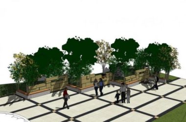 SketchUp Material Model: Stone Landscape Low Wall Component-BIM WORLD