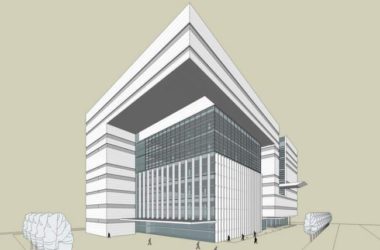 Modern Multi-Story Office Building Model in SketchUp-BIM WORLD