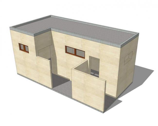 Modern Park Toilet Design | SketchUp 3D Model Preview