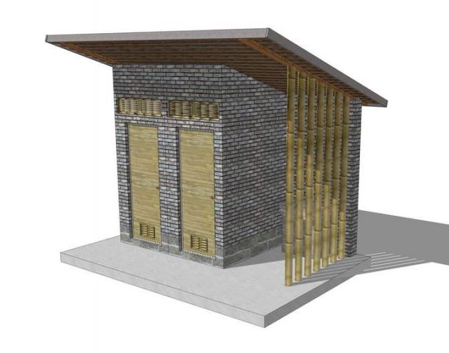 Modern Toilet Sketch Model in SketchUp