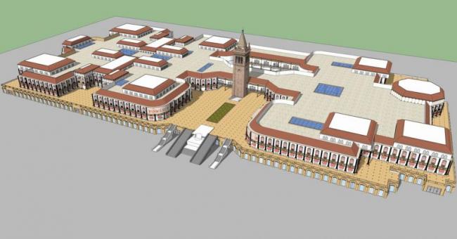 SketchUp Business Model: Renovating Multi-Story Commercial Streets in Classical Style