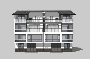 SketchUp Multi-Story Rural Residence Model | Chinese-Style Residential Design-BIM WORLD