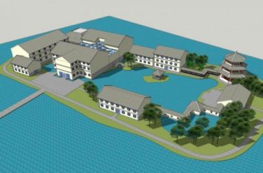 SketchUp Business Model: Multi-Story Chinese-Style Clubhouse in a Scenic Commercial Area-BIM WORLD