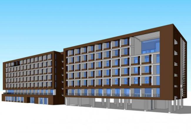 Modern Multi-Story School Dormitory Apartments | SketchUp Residential Model