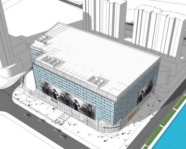 SketchUp Business Model: Modern Multi-Story Commercial Shopping Center Design