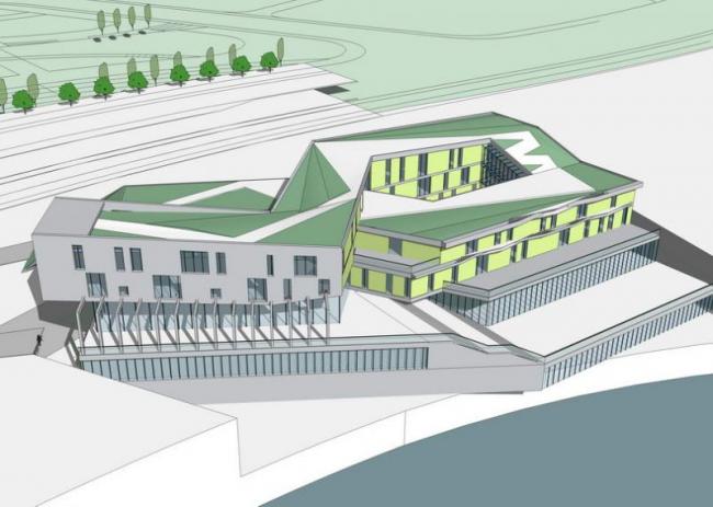SketchUp Business Model: Modern Multi-Story Commercial Street Design