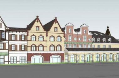 SketchUp Business Model: Multi-Story European-Style Classical Street-Side Commercial Building-BIM WORLD