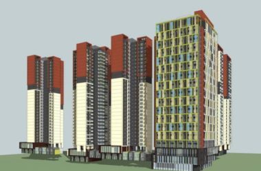 Modern High-Rise Residential Building Models in SketchUp-BIM WORLD