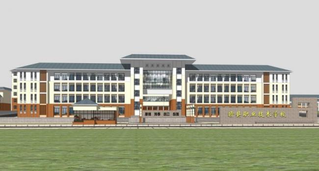 Multi-Story European-Style School Campus Model in SketchUp: Classical and Simplified Architectural Design