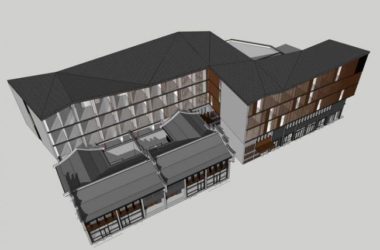 SketchUp Business Model: Multi-Story Commercial Building in Modern Chinese Style-BIM WORLD