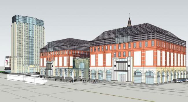 SketchUp Business Model: Multi-Story Commercial Building in Arabic and Classical Styles