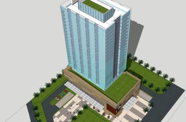 Modern High-Rise Office Building Model in SketchUp-BIM WORLD