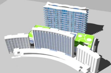 Modern High-Rise Government Office Building SketchUp Model-BIM WORLD