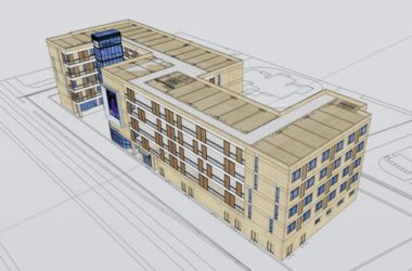 Modern Multi-Story Office Building Model in SketchUp-BIM WORLD