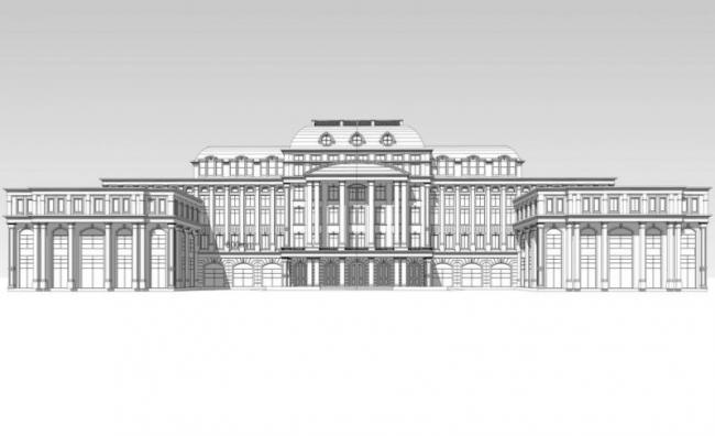 SketchUp Office Model: Multi-Story French-Style Classical Foreign Affairs Building