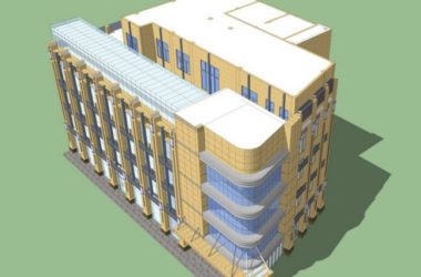 Modern Multi-Story Office Building Model in SketchUp-BIM WORLD