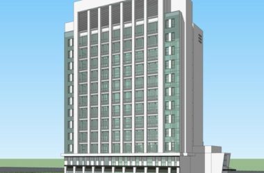 Modern High-Rise Hospital Model in SketchUp: Contemporary Medical Building Design-BIM WORLD
