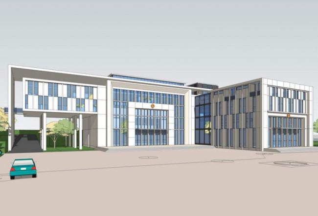 Modern Multi-Story Administrative Office Building SketchUp Model