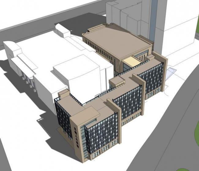 Modern Multi-Story Business Hotel and Guesthouse Model in SketchUp