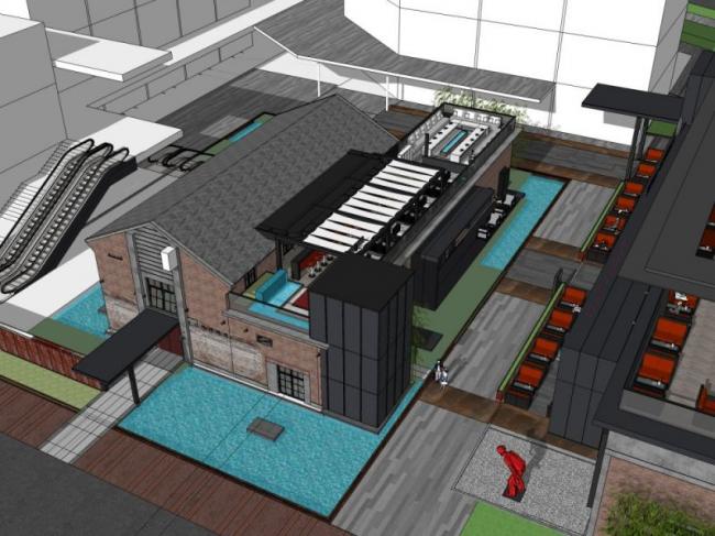 SketchUp Business Model: Factory Renovation and Modern Multi-Story Design