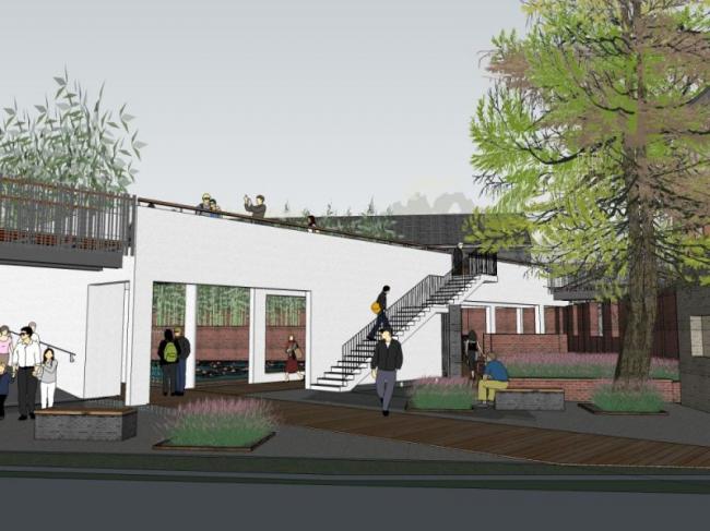 SketchUp Cultural Model: Multi-Story Visitor Center in Modern Chinese Style