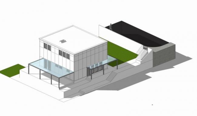 SketchUp Residential Model: Modern Multi-Story Gropius Residence Architecture