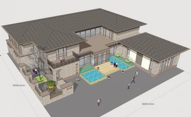 SketchUp Business Models: Elm Furniture Club, Multi-Story Club, New Chinese Style, and Commercial Architecture