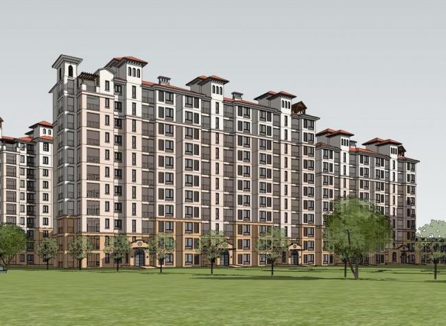SketchUp Residential Models: High-Rise Communities, Spanish and Classical Style Homes