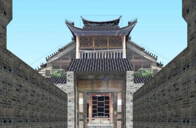 SketchUp Model of Jinan Shengyang Temple Inscription Wall Hall | Chinese Ancient Architecture