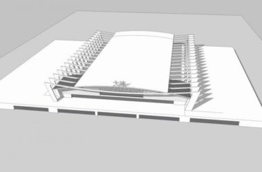 SketchUp Design: Modern Multi-Story High-Speed Railway Station and Bridge Architecture-BIM WORLD