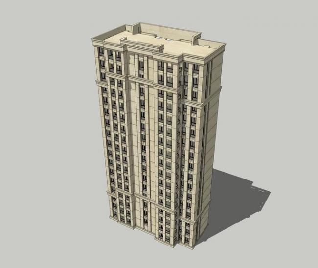 SketchUp Residential Models: High-Rise and Neoclassical Style Buildings