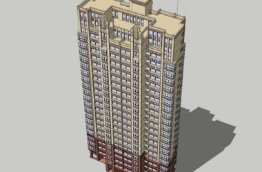 SketchUp Residential Models: Neoclassical High-Rise Apartment Buildings-BIM WORLD