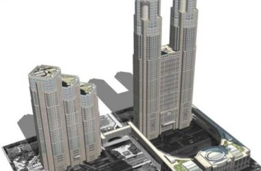 SketchUp Model of Tokyo Metro Government’s Classical-Style Super High-Rise Office Building-BIM WORLD