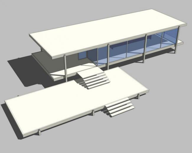 Farnsworth Residence: Modern Multi-Story Residential SketchUp Model