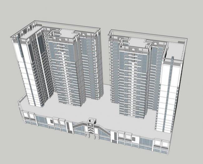 SketchUp Residential Model: Stada High-Rise Modern Residence