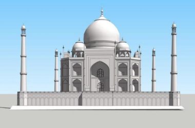 SketchUp Model of the Taj Mahal: Multi-Story Ancient Religious and Cultural Architecture in Classical Style-BIM WORLD