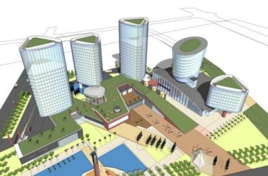 Modern High-Rise Office Building Model in SketchUp-BIM WORLD