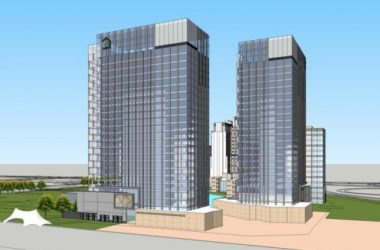 Modern High-Rise Office Building SketchUp Model-BIM WORLD