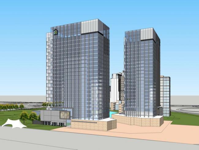 Modern High-Rise Office Building SketchUp Model