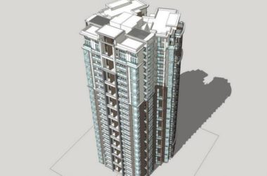 Modern High-Rise Residential Building Models in SketchUp-BIM WORLD