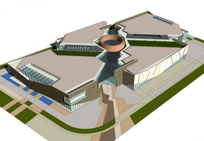 Modern Multi-Story Commercial Complex in SketchUp