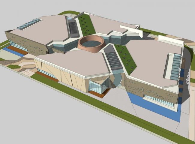 SketchUp Business Model: Multi-Story Modern Shopping Center and Commercial Building Design