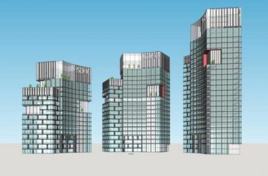 Modern High-Rise Curved Office Building Model in SketchUp-BIM WORLD