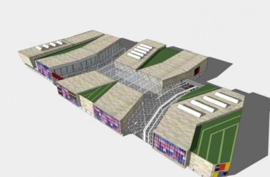 SketchUp Business Model: Modern Multi-Story Commercial Shopping Center Design-BIM WORLD
