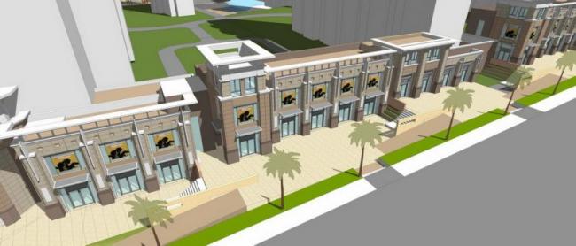SketchUp Business Model: Multi-Story Neoclassical Commercial Podium