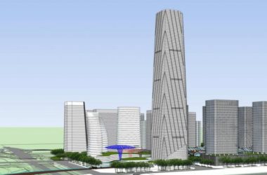 Modern Super High-Rise Office Building Model in SketchUp-BIM WORLD