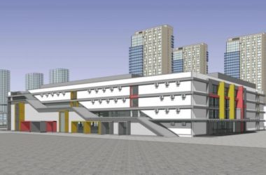 SketchUp Complex Model: Multi-Story Modern Shopping Center and Commercial Building-BIM WORLD