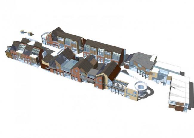 SketchUp Business Model: Designing a British-Style Multi-Story Commercial Street