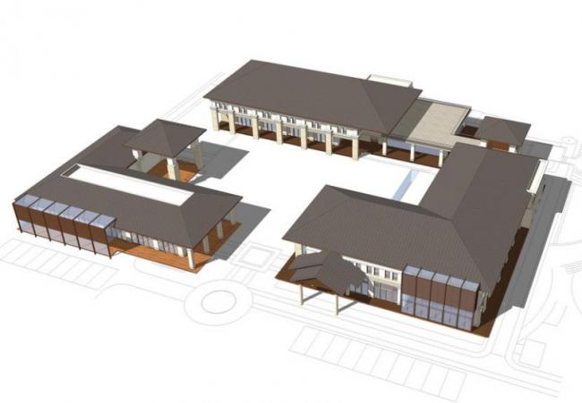 SketchUp Multi-Story Hotel and Homestay Model in Modern Chinese Style