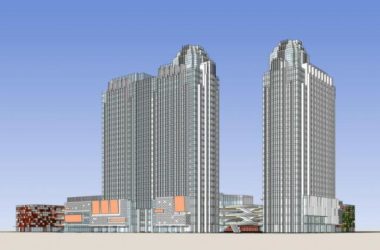 Modern High-Rise Office Building SketchUp Model-BIM WORLD